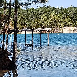 Our campsite at the Blue Lagoon