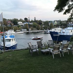 Looking down from our hotel