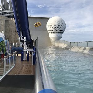 Top deck waterslide