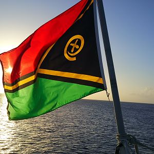 Flag on the boat