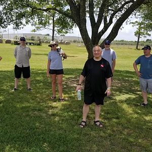Longhorn post-dive social distanced photo