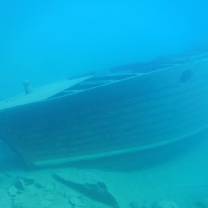 Bow Of 40' Wooden Boat - JAN Blue Lagoon