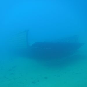 Stern Of 40' Wooden Boat - JAN Blue Lagoon