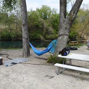The hammock appears but not alone
