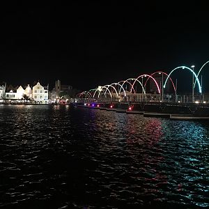 Queen Emma Bridge at night