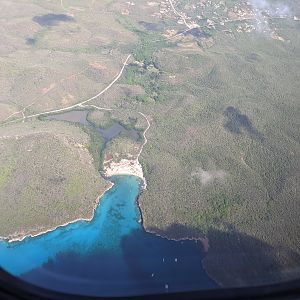 Playa Santa Cruz from the air
