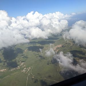 Curacao highlands from the air