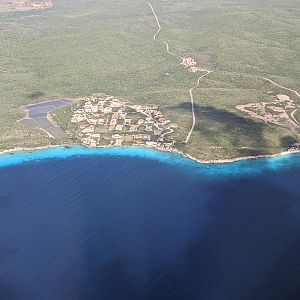 The drop-off from the air