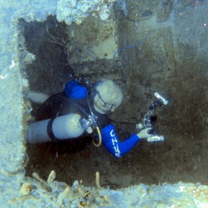 Reefhound explores the interior of the Spiegel Grove