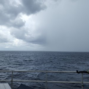 Squall delayed our dive