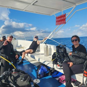 Headed out for our first morning dive