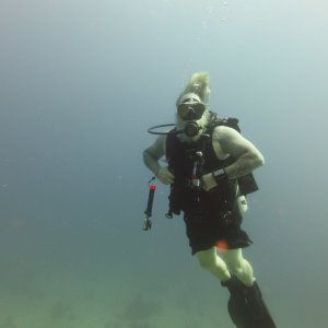 VikingDiverTX on his safety stop at Texas