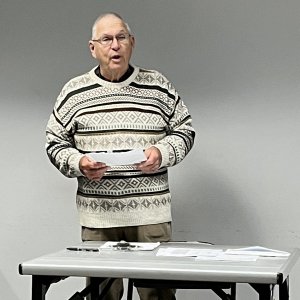 Frank doing announcements