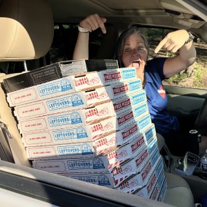 Big ol’ pile of pizza
