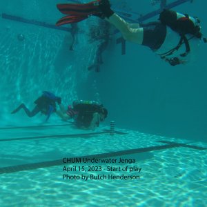 Underwater Jenga Start of game 1