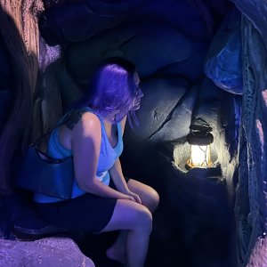 Talking with the pixie in the phone booth