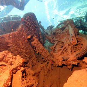 Motorcycles on the Thistlegorm