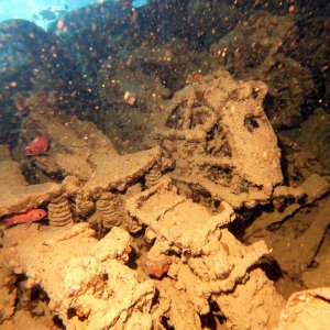 Motorcycles on the Thistlegorm