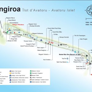 Rangiroa - Avatoru Islet Map