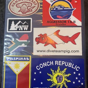 Back of travel logbook