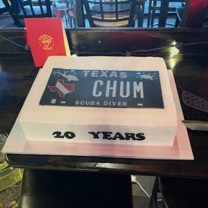 CHUM 20 year cake
