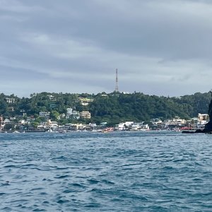 coming into port