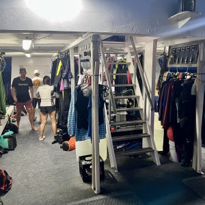 Saturday night on the dive deck