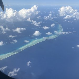 Air Tahiti flight from Rangiroa to Fakarava