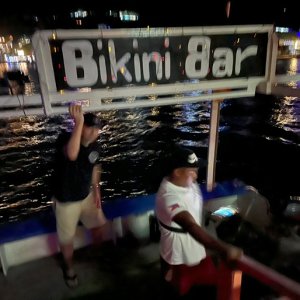 13 - Customers on water taxi to  Bikini Bar