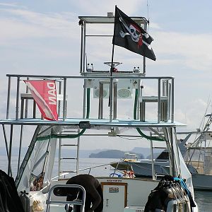 Divemaster hung our flag before we had stepped foot on the boat!