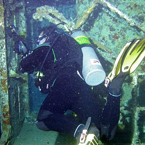 Diver Dan looking for the head