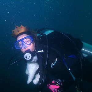 Dive Diva with Wet on Texas Clipper