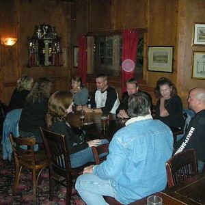 chatting at the happy hour