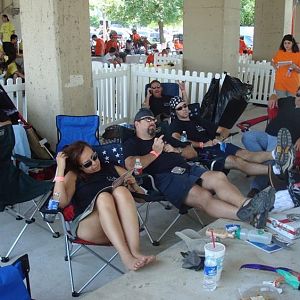 Relaxin' before our next race
