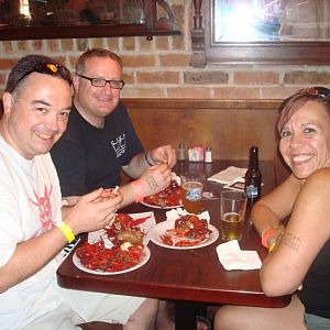 All you can eat crawfish. Mmmmm....