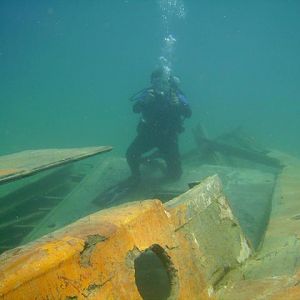 Shadow Diver on wreck