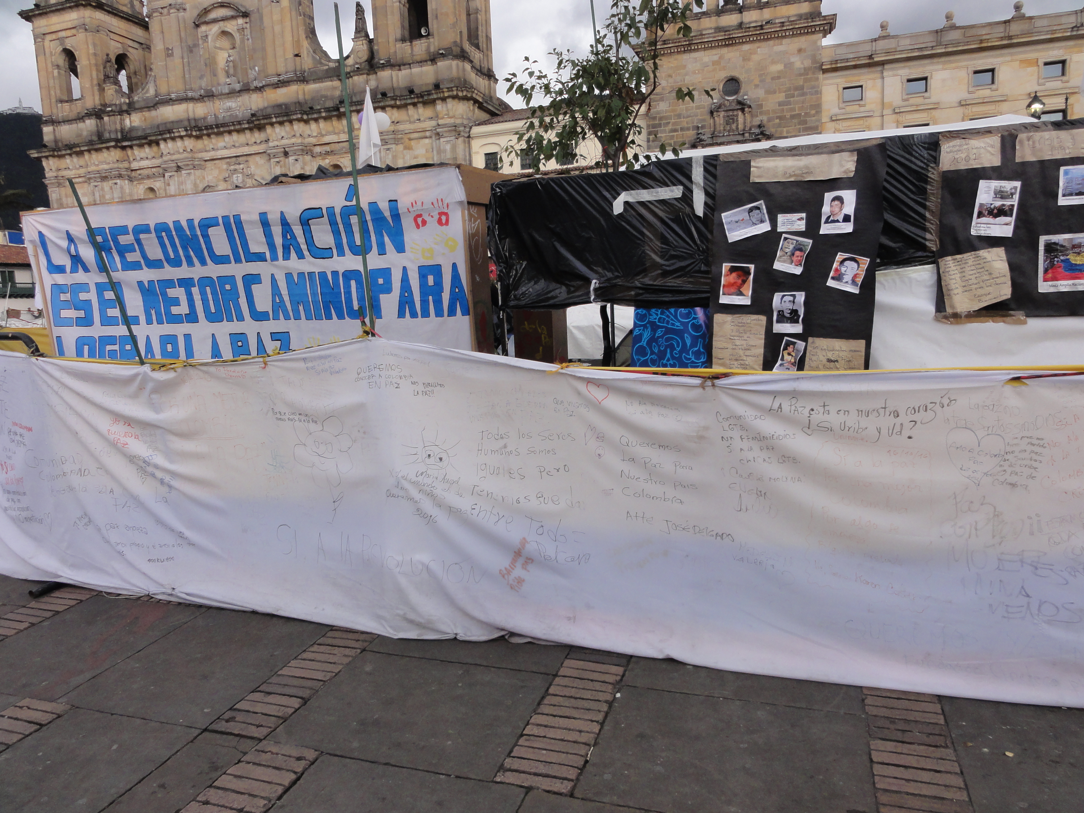 60 - Peace Camp In Plaza De Bolivar In Bogota