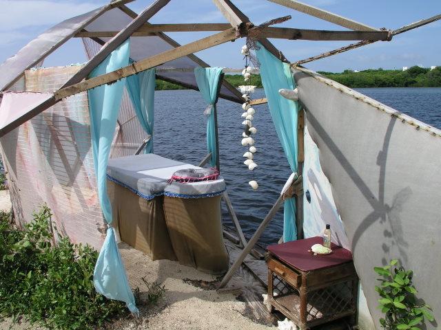 A massage area
