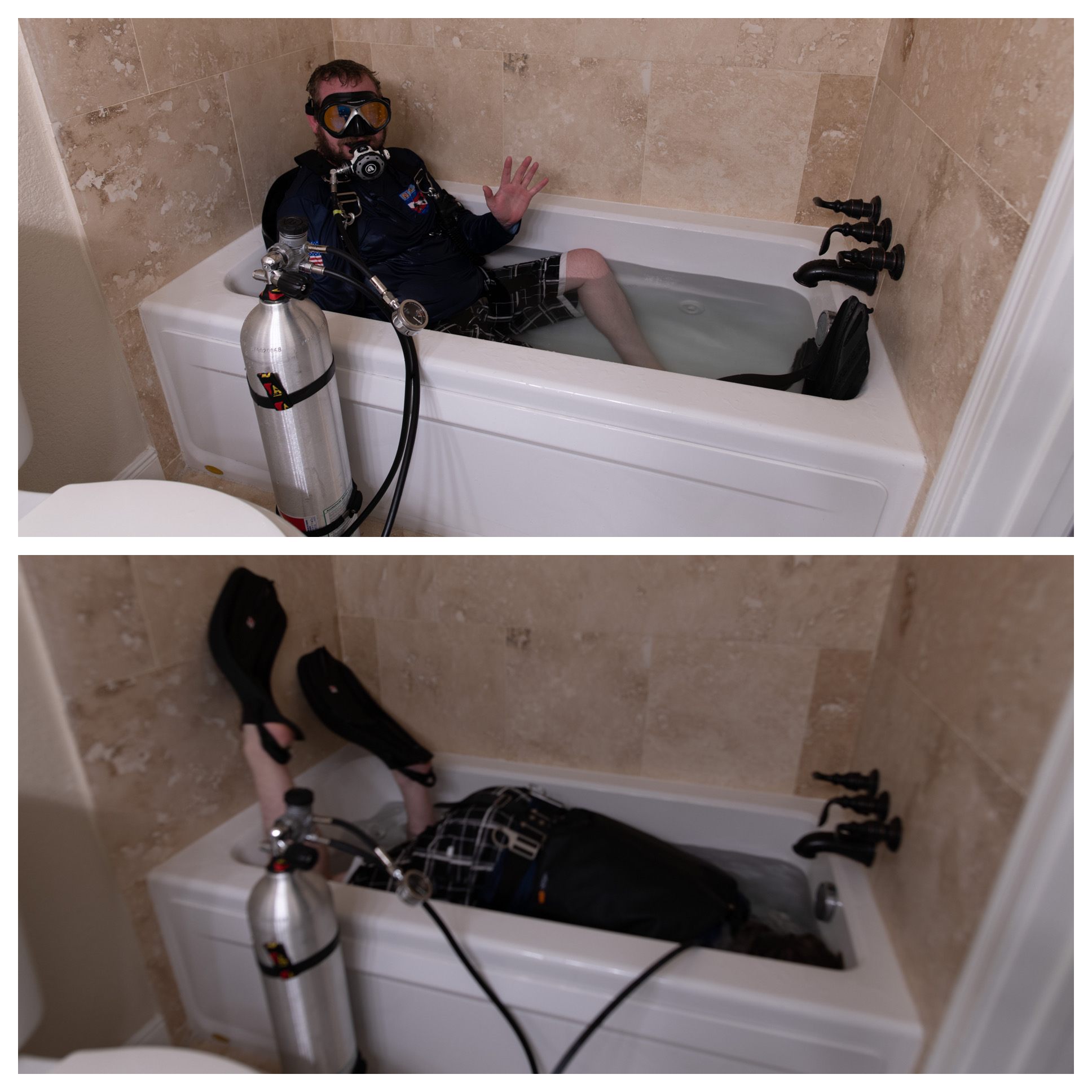 April dive in El Bano