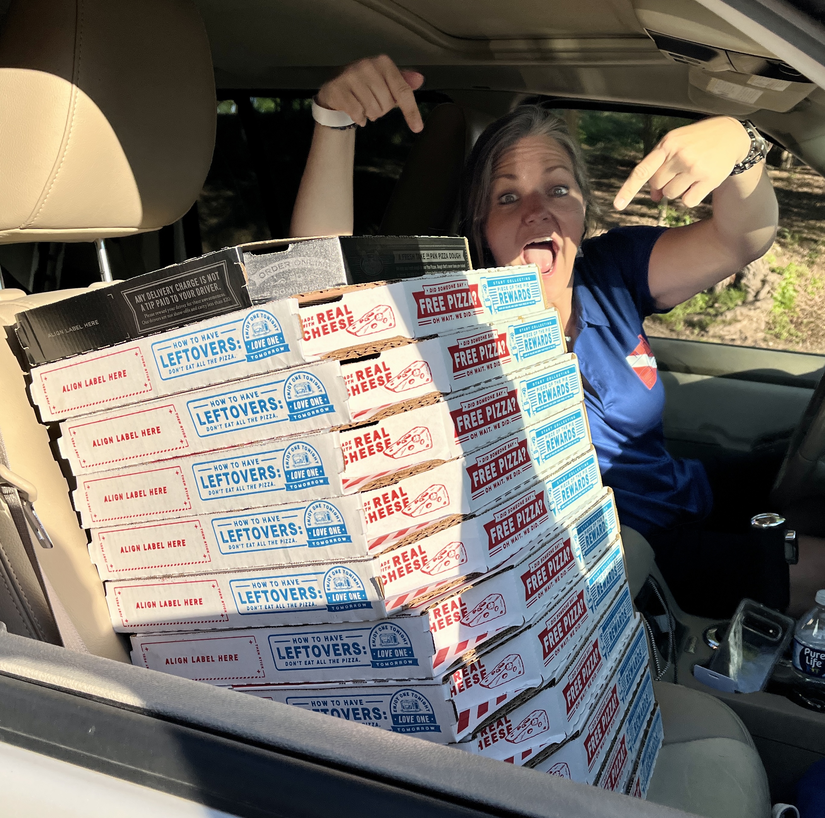Big ol’ pile of pizza