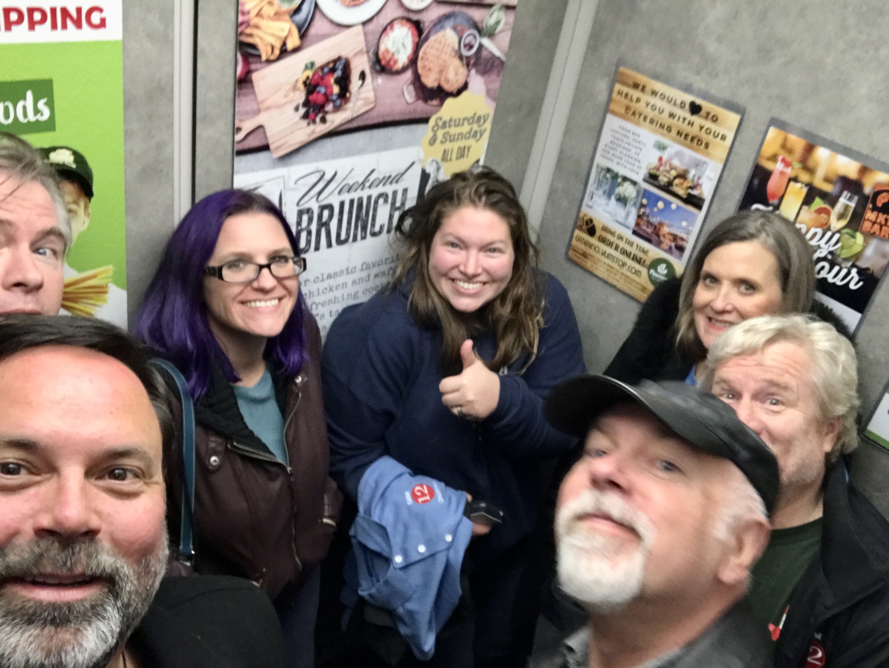 CHUM in an elevator