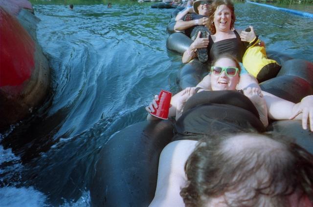 CHUM-O-PEDE getting sucked in the tube chute