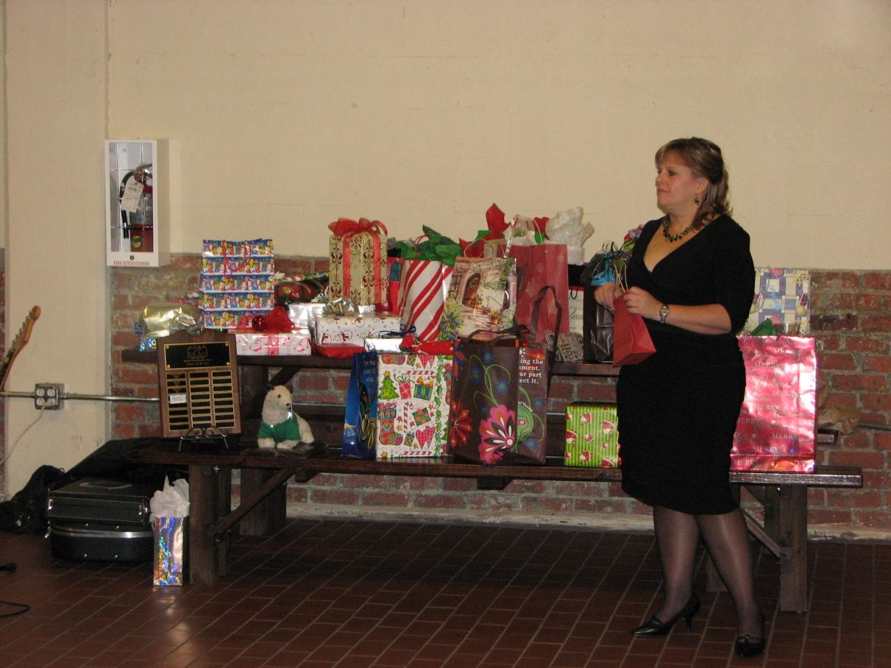 Cold_H20 in front of the White Elephant Gift Table