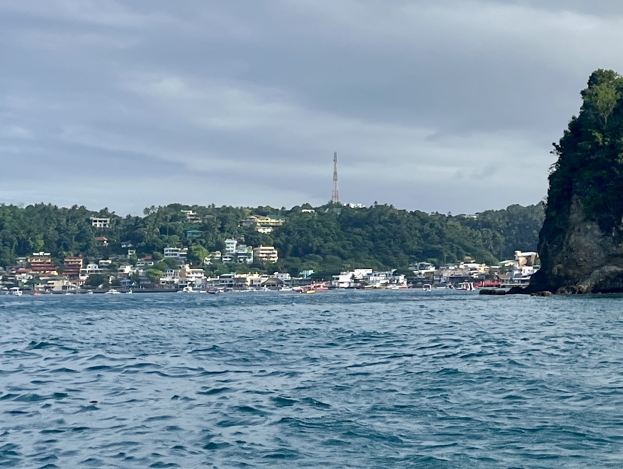 coming into port