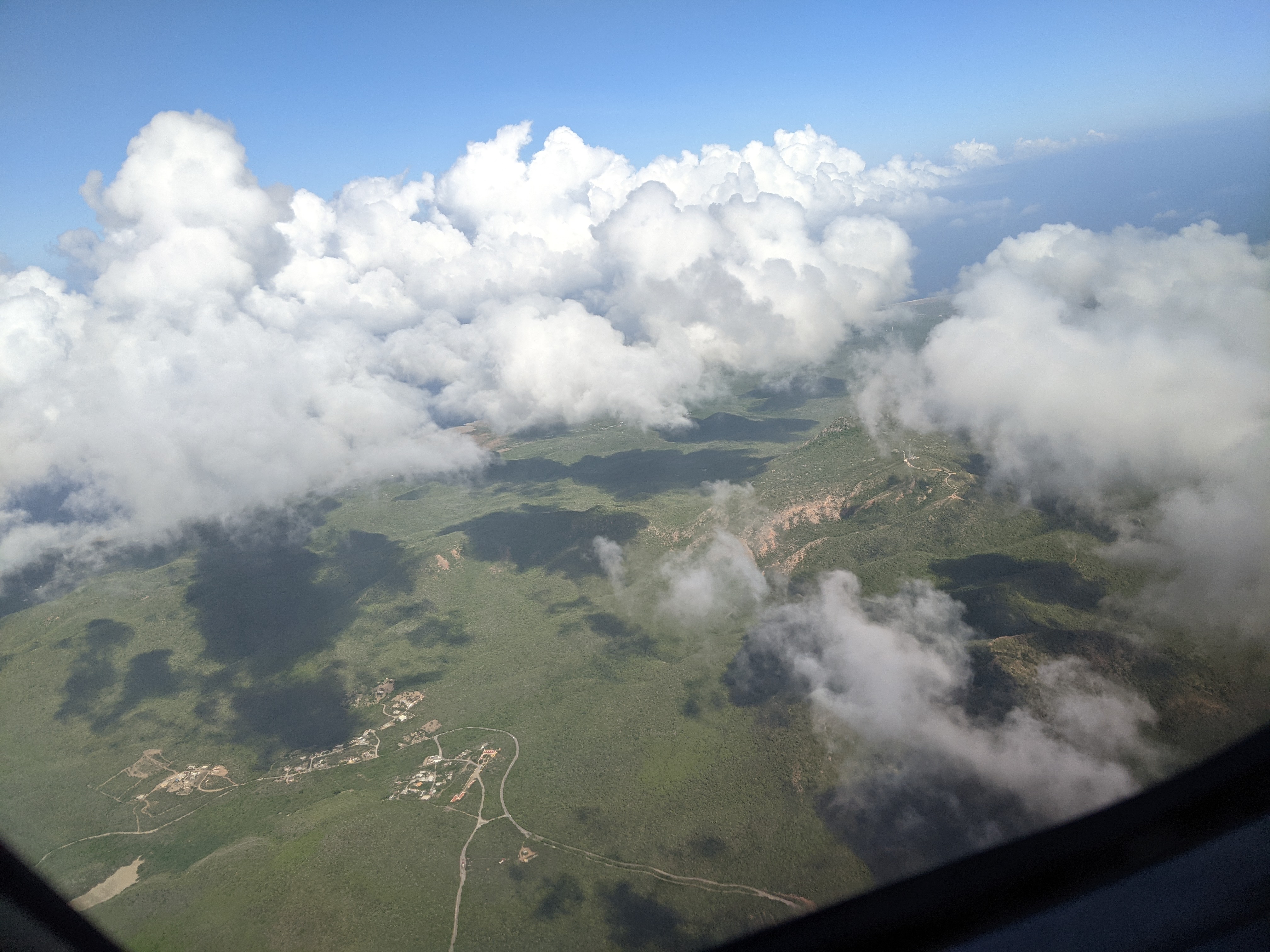 Curacao highlands from the air