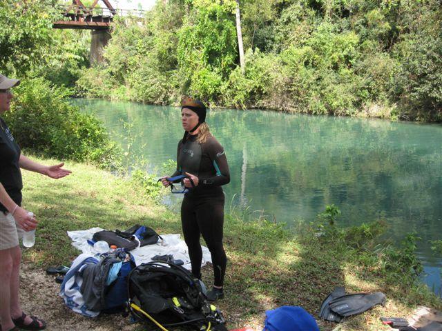 Dive Diva is gearing up for the dive.