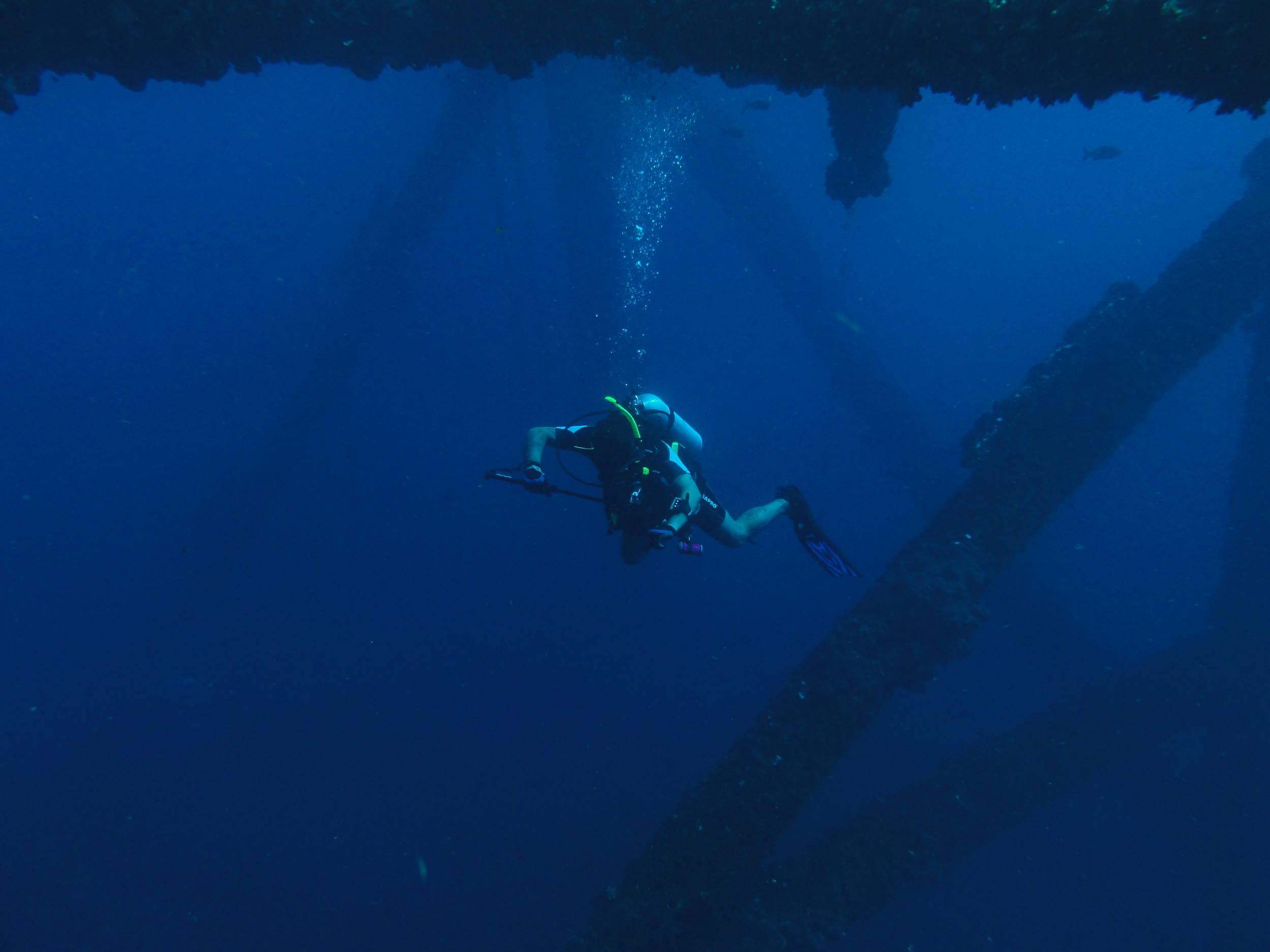 Diver on Rig