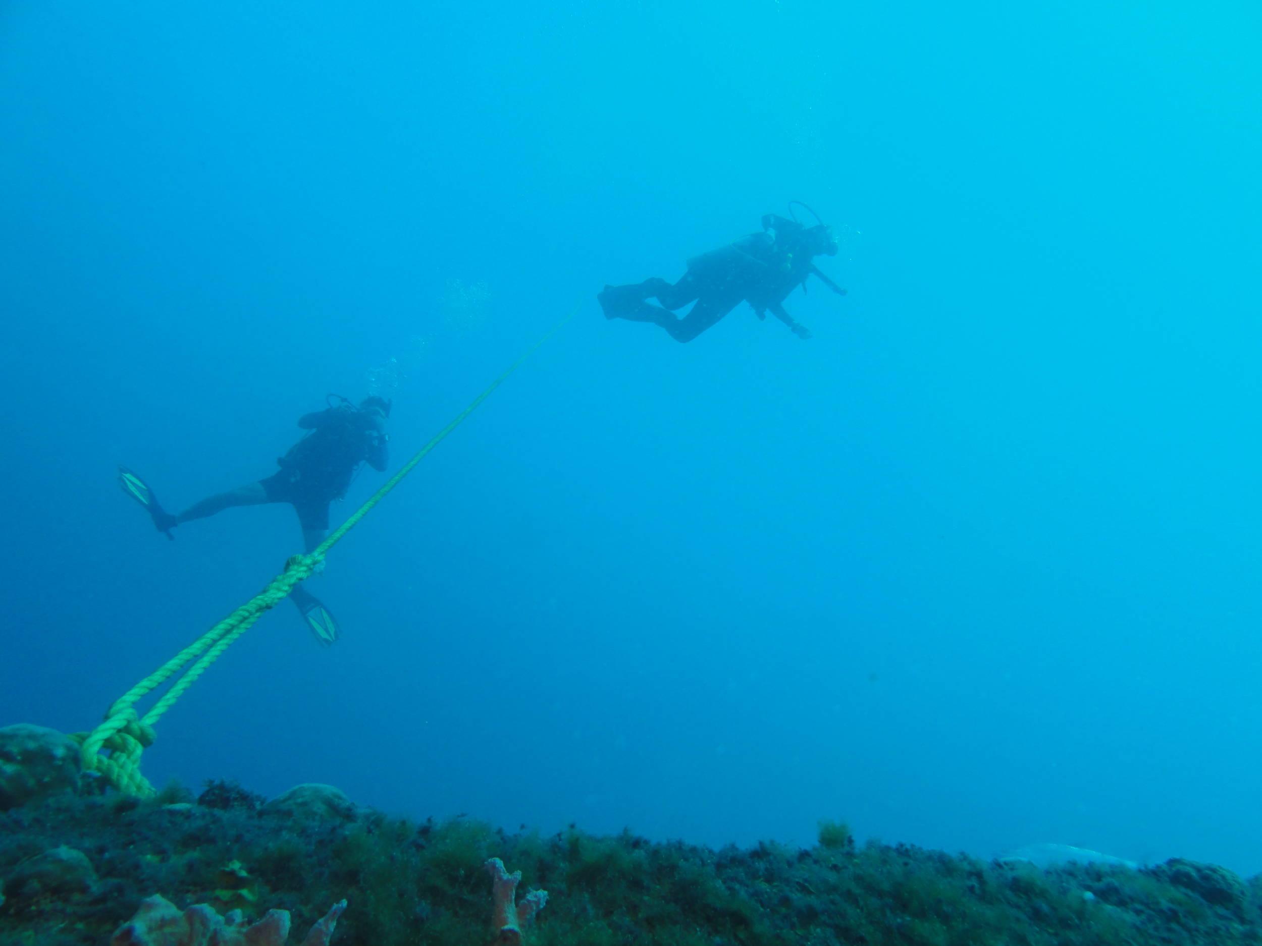 Divers above the Hilma Hooker