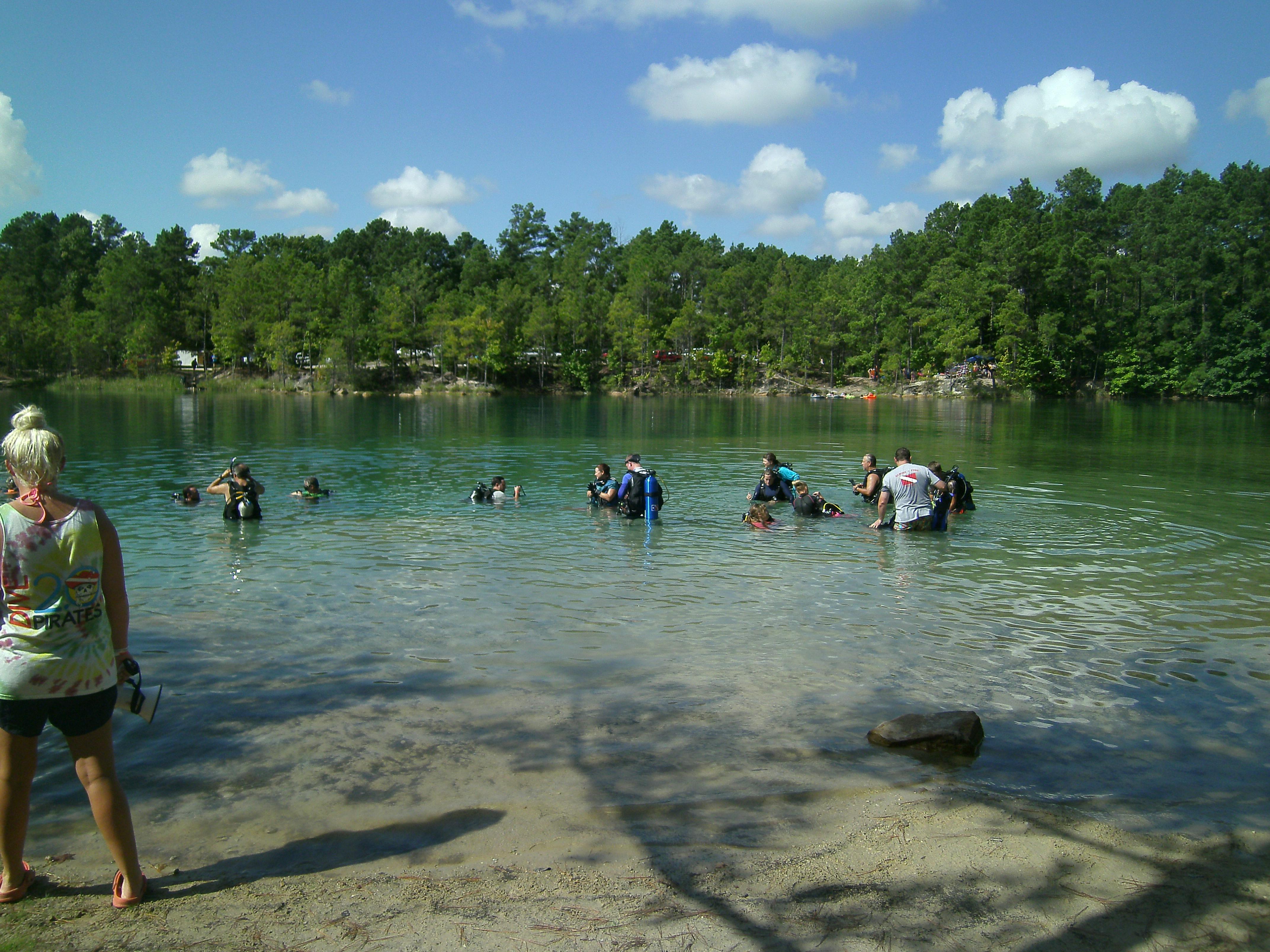 Divers in the water