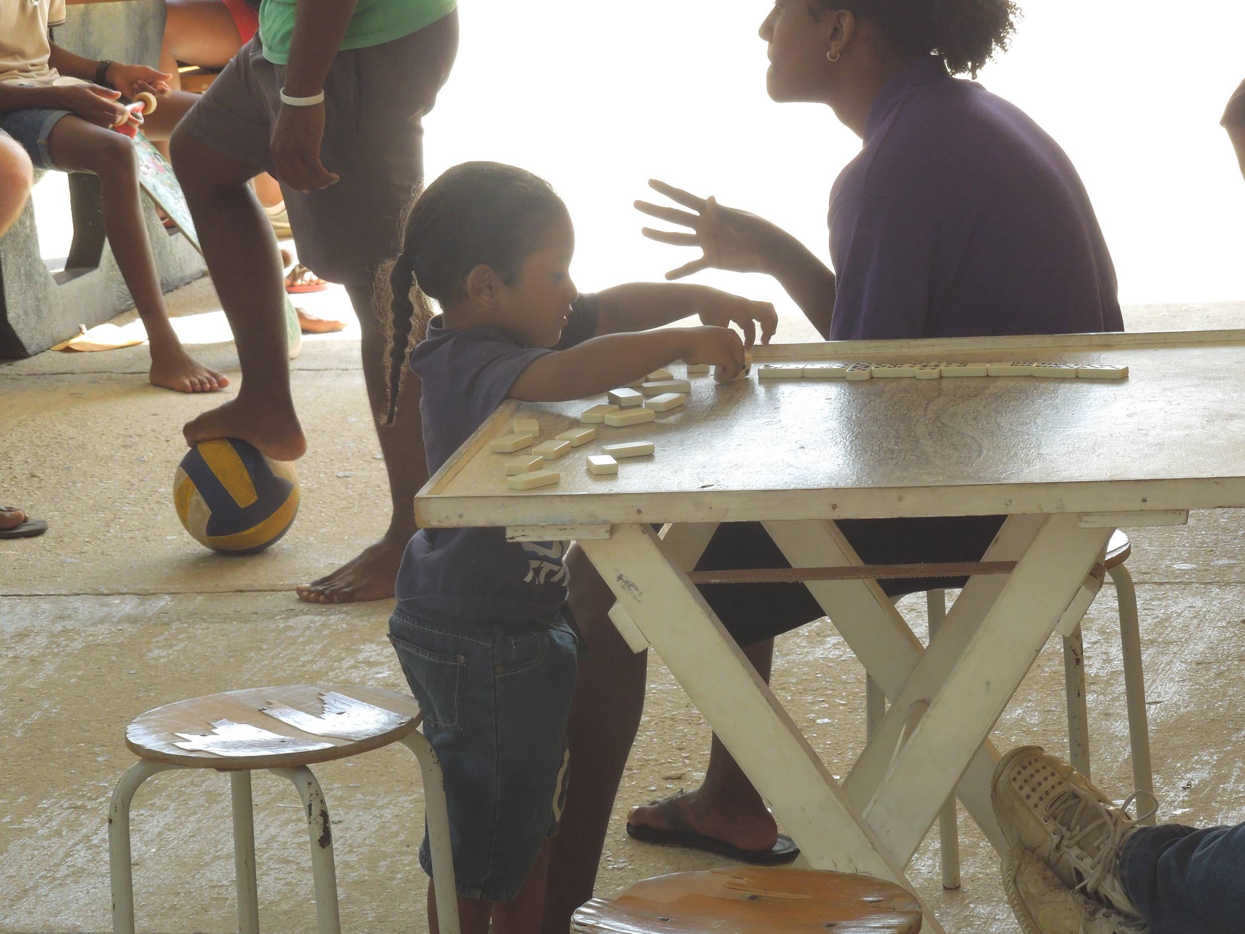 dominoes with the big kids